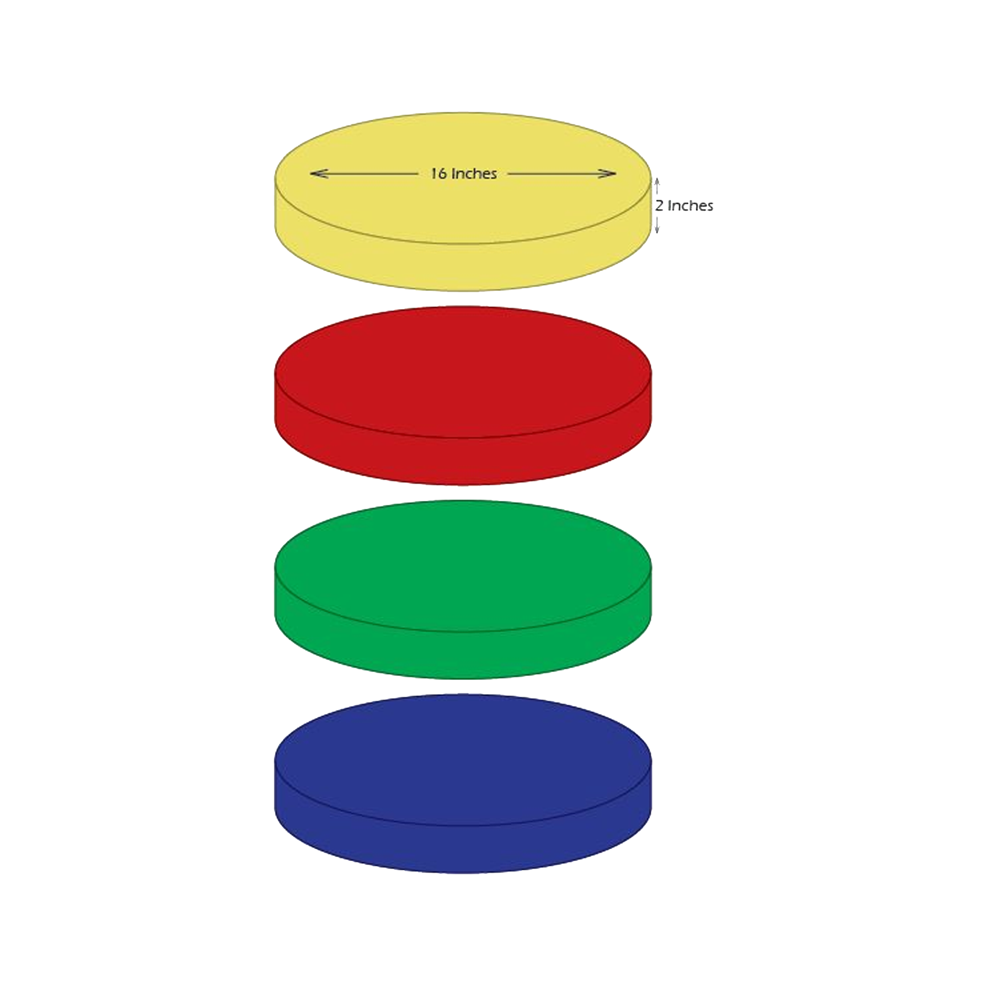 4 PACK OF ROUND KINDERCUSHIONS
