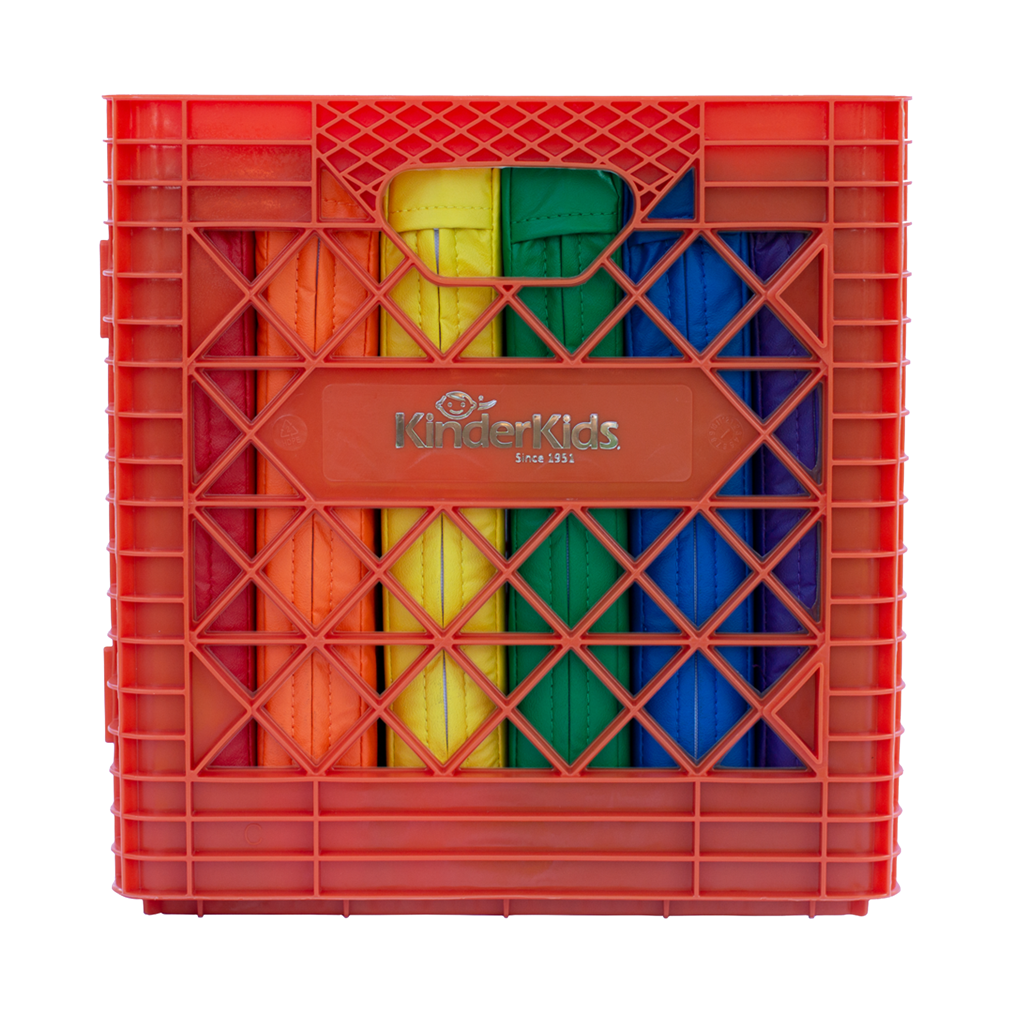 KINDERCRATE WITH 6 SQUARE KINDERCUSHIONS