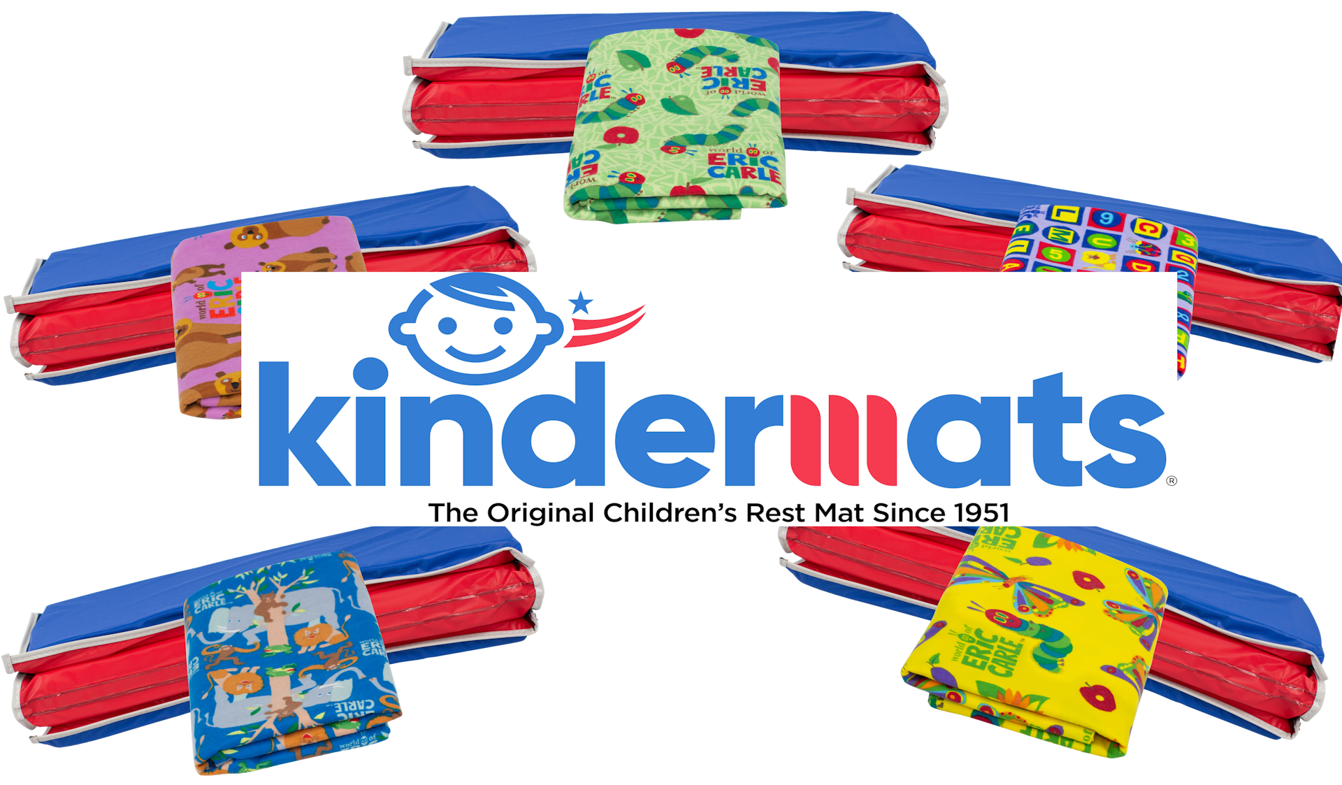 1" BASIC KINDERMAT WITH BINDING + ERIC CARLE KINDERMAT SHEET BUNDLE