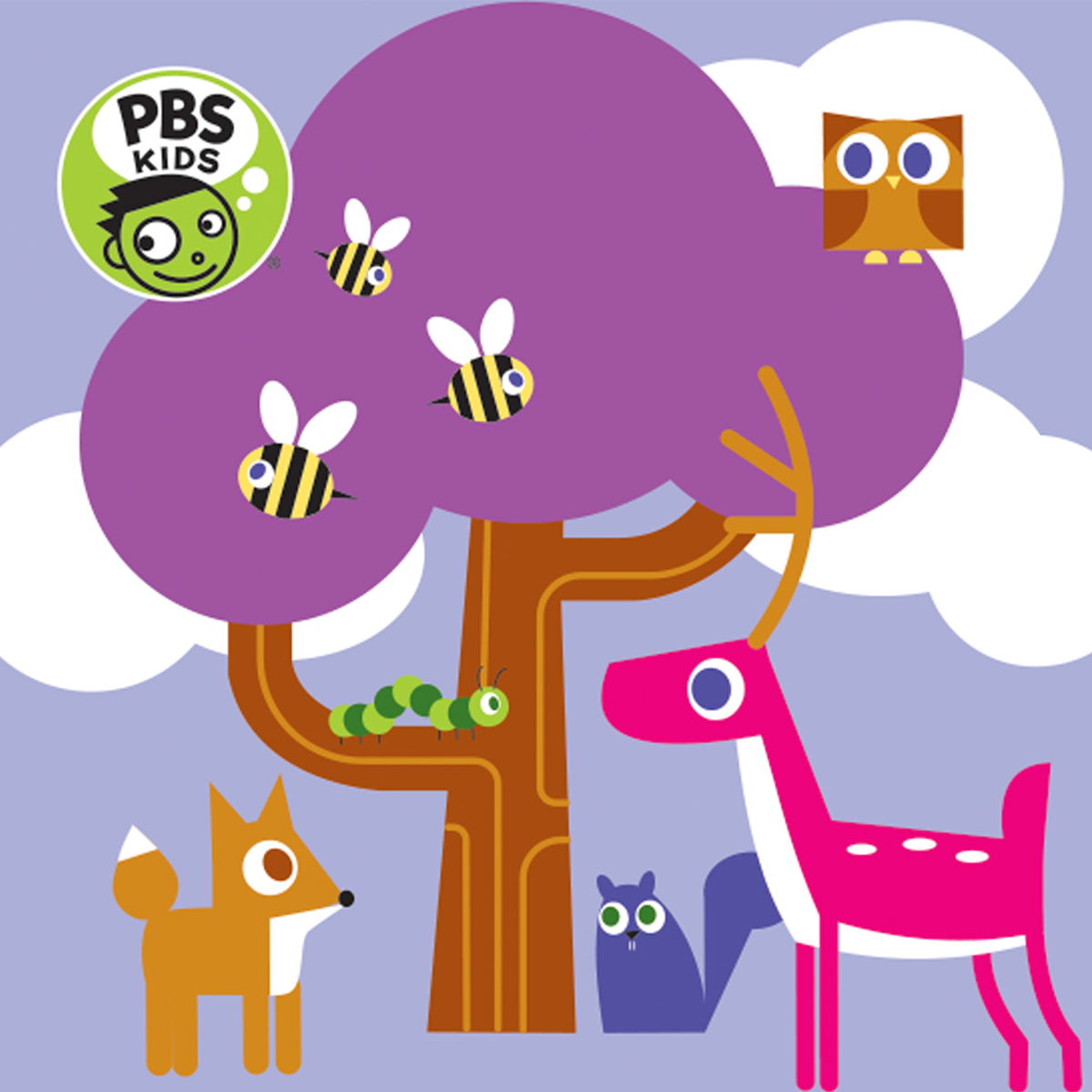 PBS KIDS "WOODLAND FRIENDS" KINDERMAT SHEETS